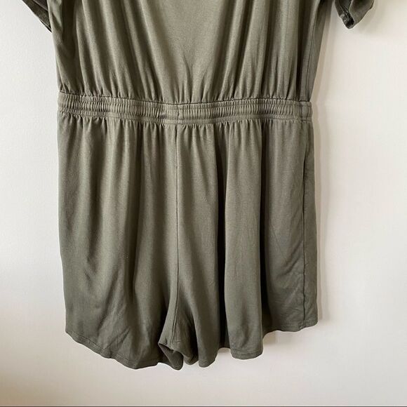Gap -Olive Green Tie Back Romper - Picture 8 of 12